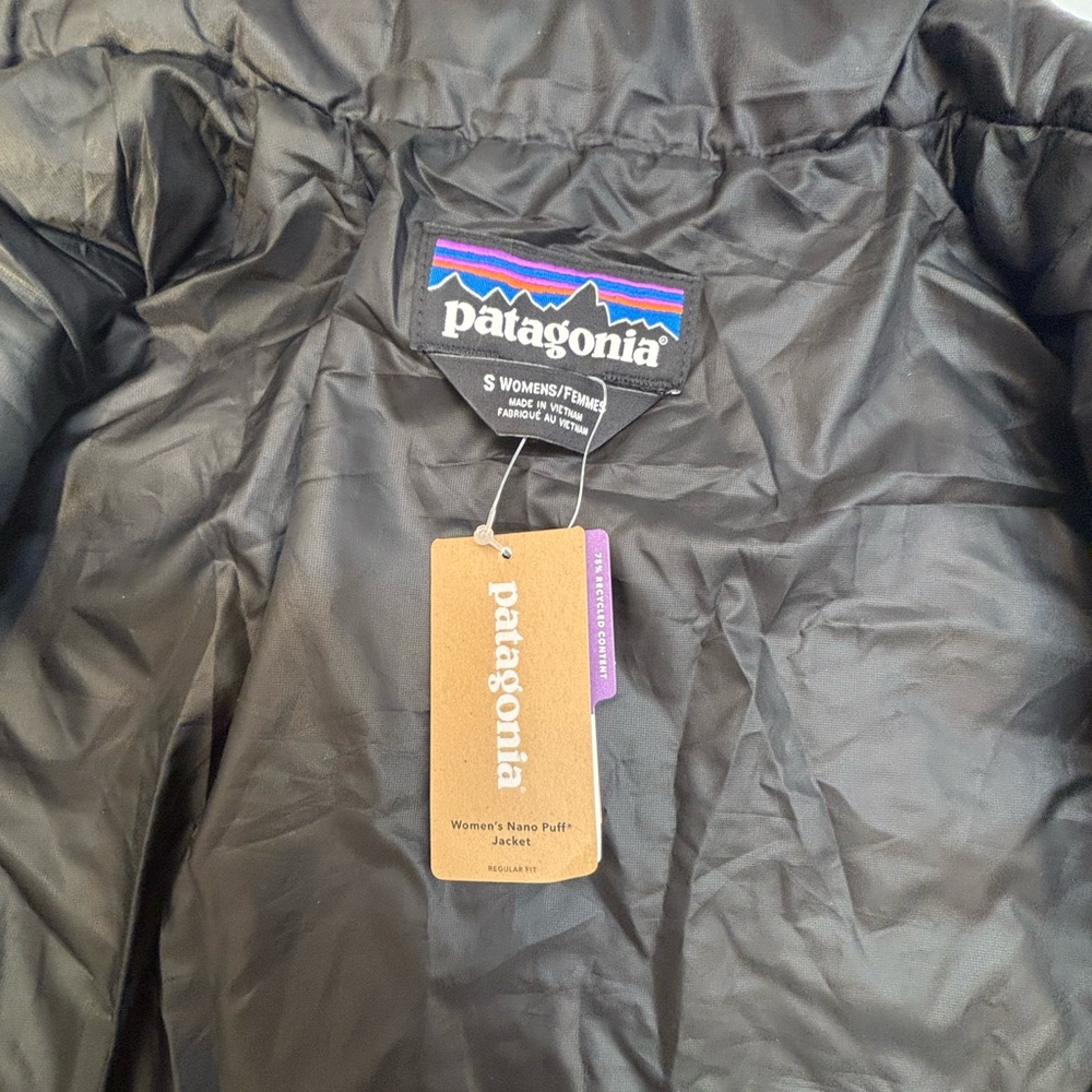 NWT Patagonia Nano Puff Jacket Womens Small Black ACG Corporate Logo - Picture 8 of 10